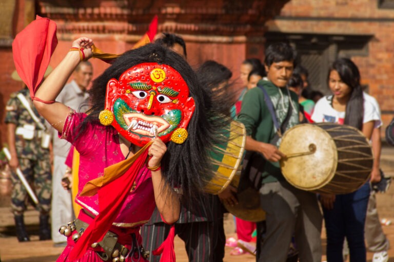 Navadurga-Tänzer in Bhaktapur