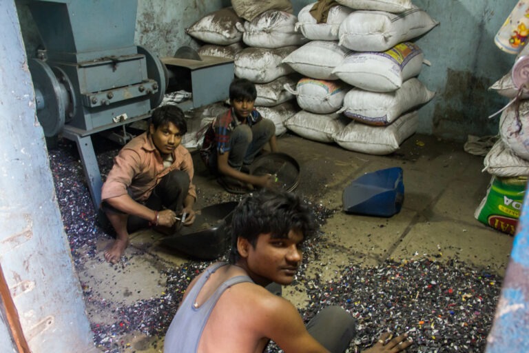Recycling im Dhavari-Slum