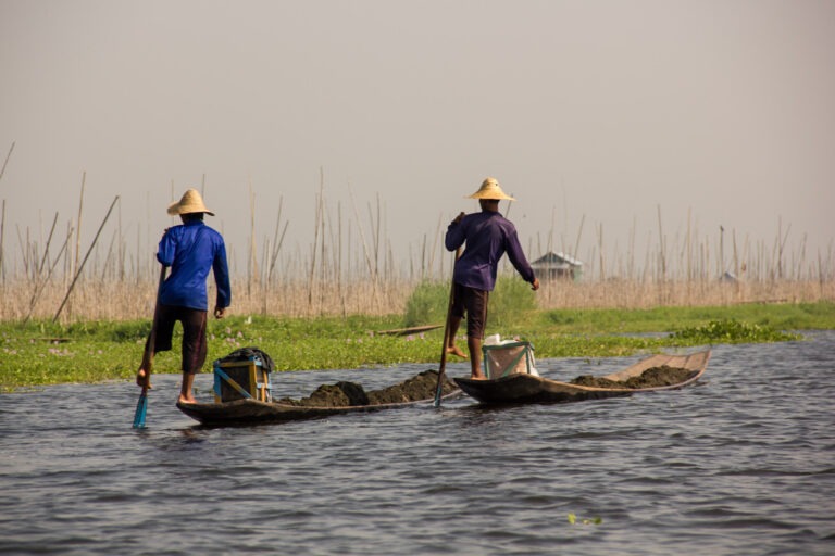 Paddelkunst auf dem Inle-See