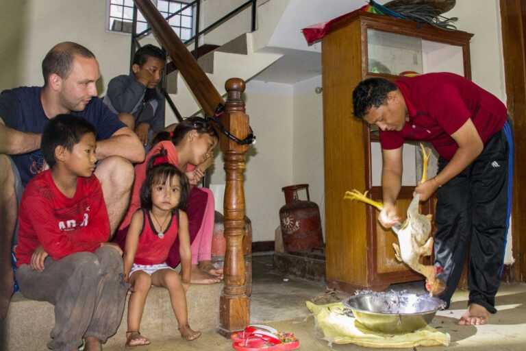 Vorbereitungen fürs Dashain-Fest